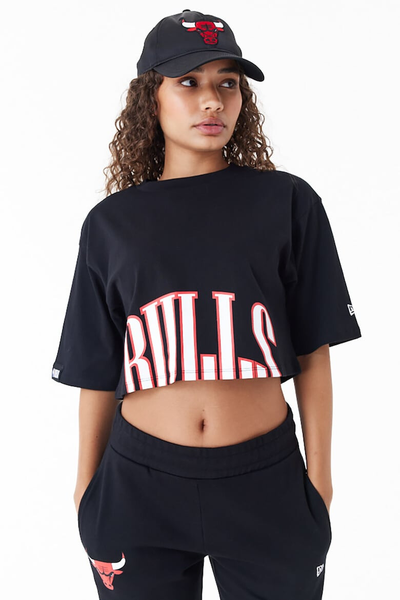 New Era Tricou crop cu imprimeu Chicago Bulls - Pled.ro