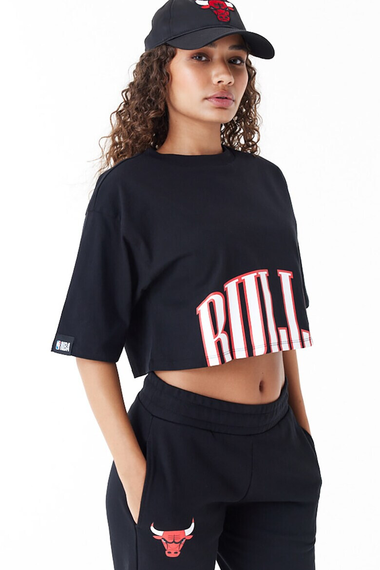 New Era Tricou crop cu imprimeu Chicago Bulls - Pled.ro