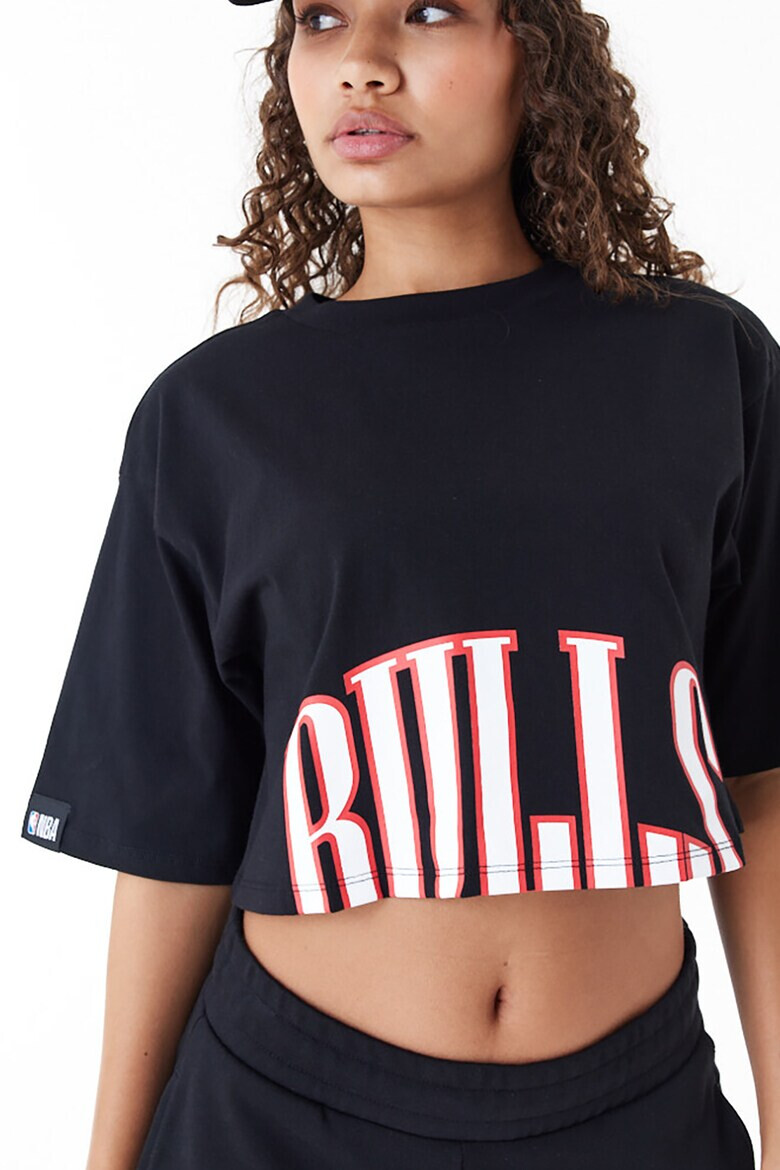 New Era Tricou crop cu imprimeu Chicago Bulls - Pled.ro