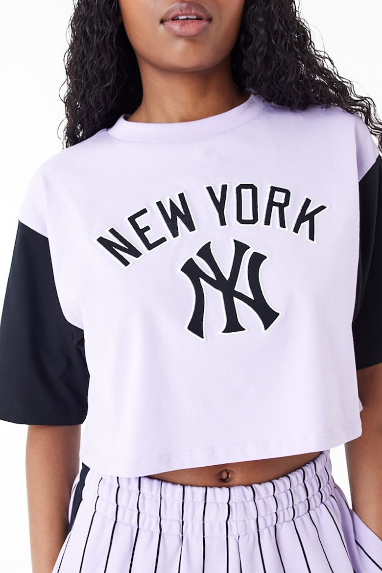 New Era Tricou crop cu maneci cazute New York Yankees - Pled.ro