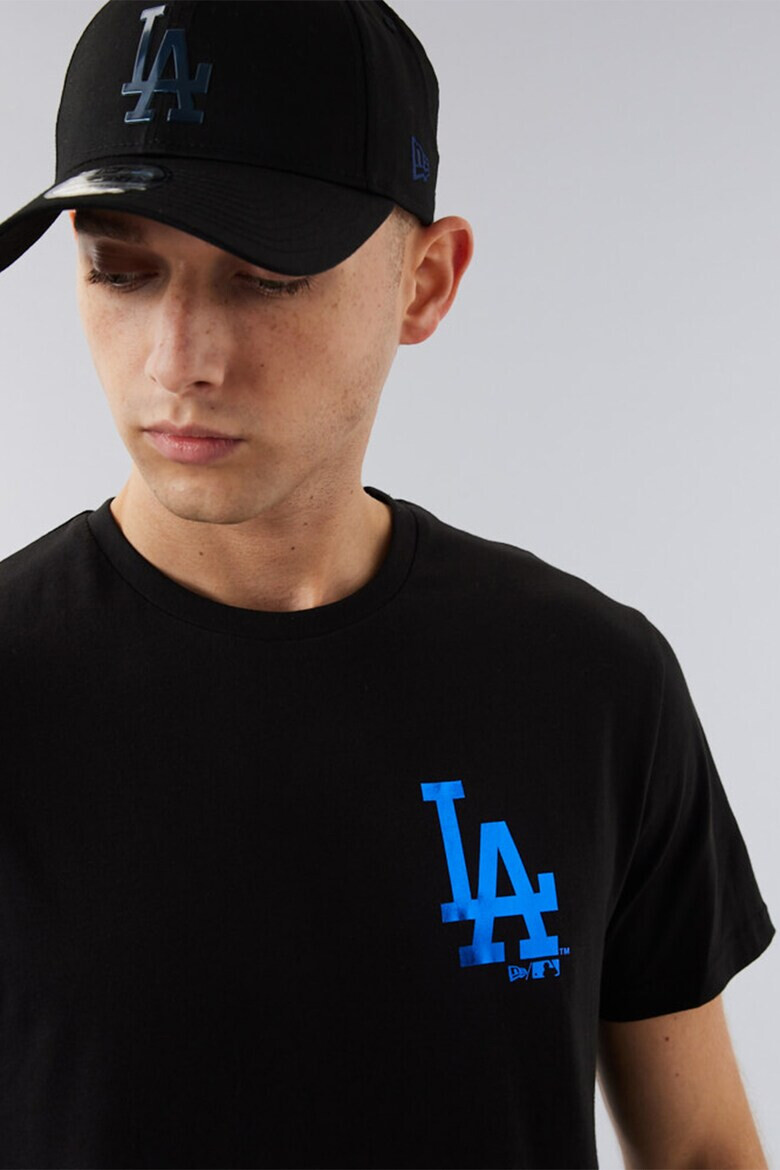 New Era, Tricou din bumbac cu decolteu la baza gatului LA Dodgers