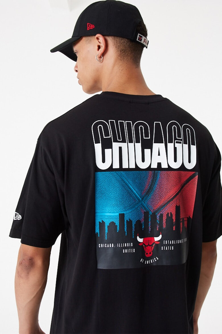 New Era Tricou supradimensionat cu imprimeu grafic Chicago Bulls City - Pled.ro