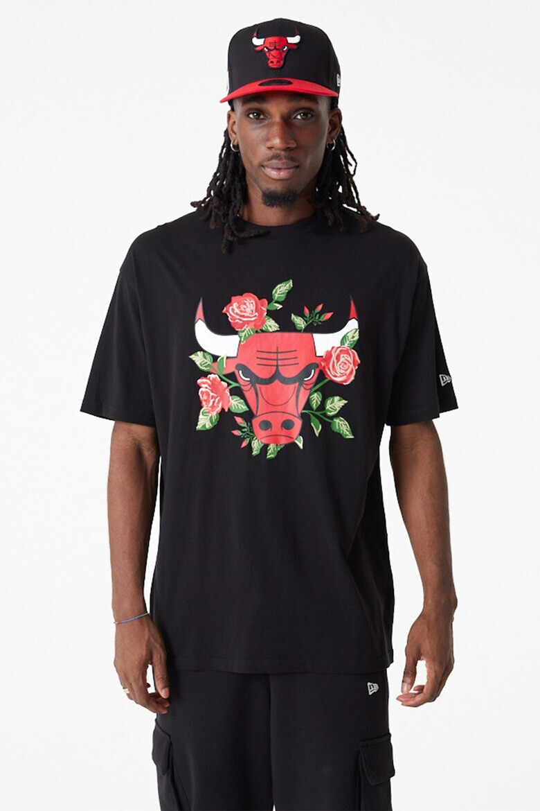 New Era Tricou supradimensionat unisex cu model grafic si floral Chicago Bulls - Pled.ro