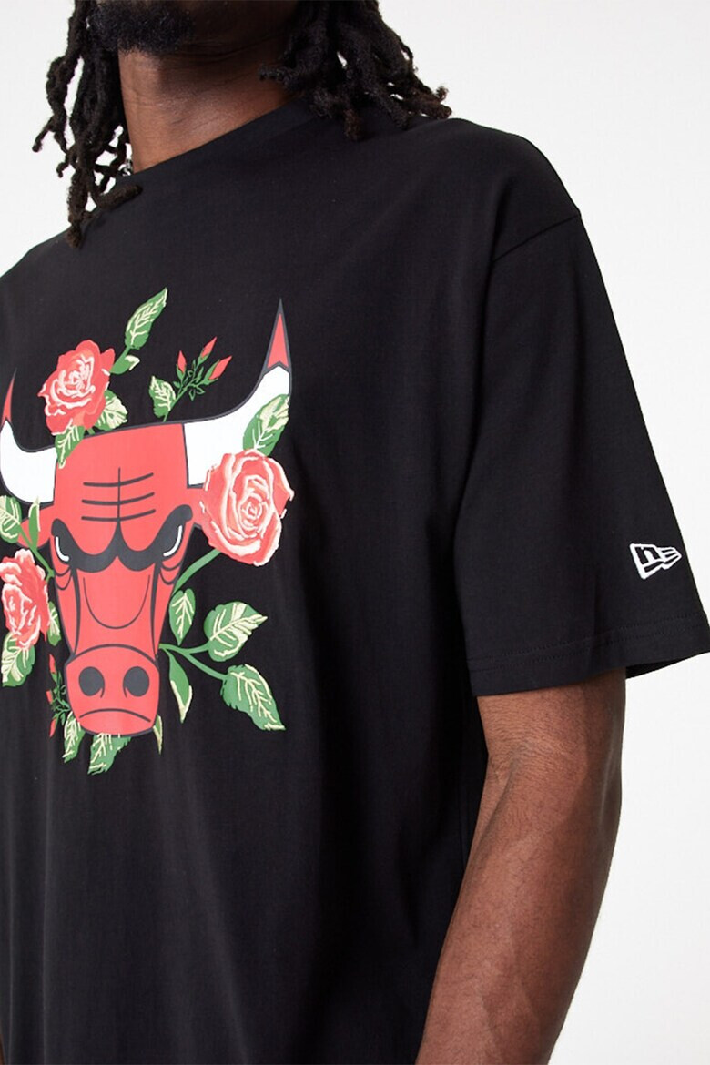 New Era Tricou supradimensionat unisex cu model grafic si floral Chicago Bulls - Pled.ro