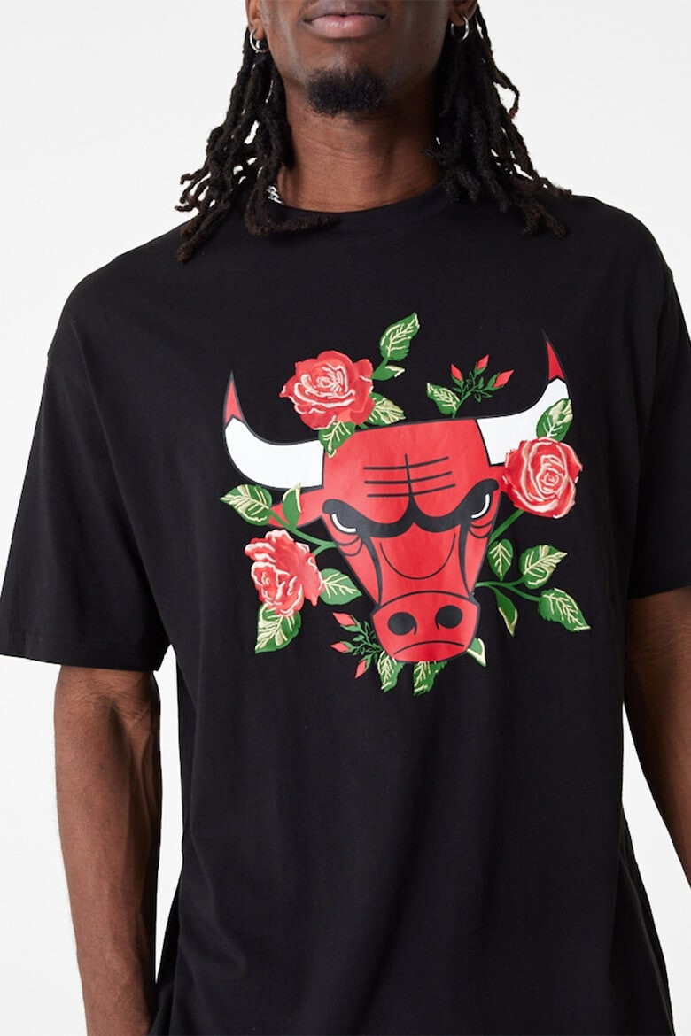 New Era Tricou supradimensionat unisex cu model grafic si floral Chicago Bulls - Pled.ro