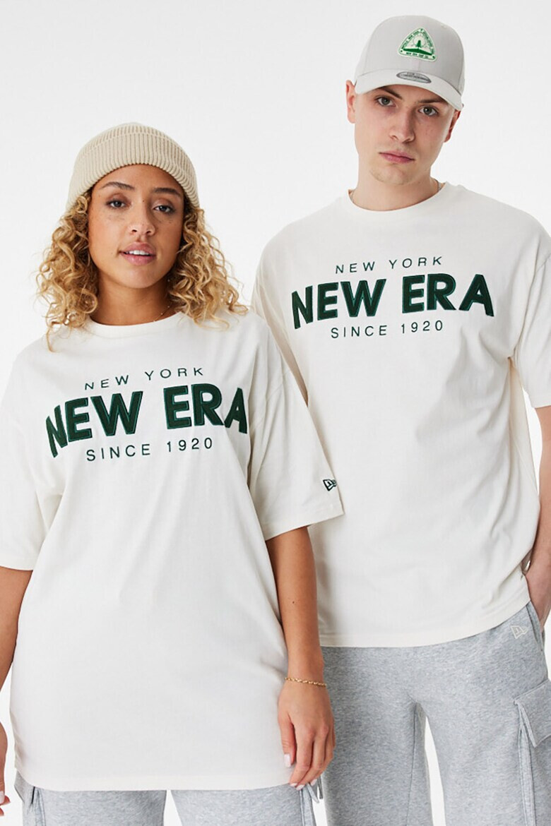 New Era Tricou unisex cu decolteu la baza gatului si broderie logo - Pled.ro