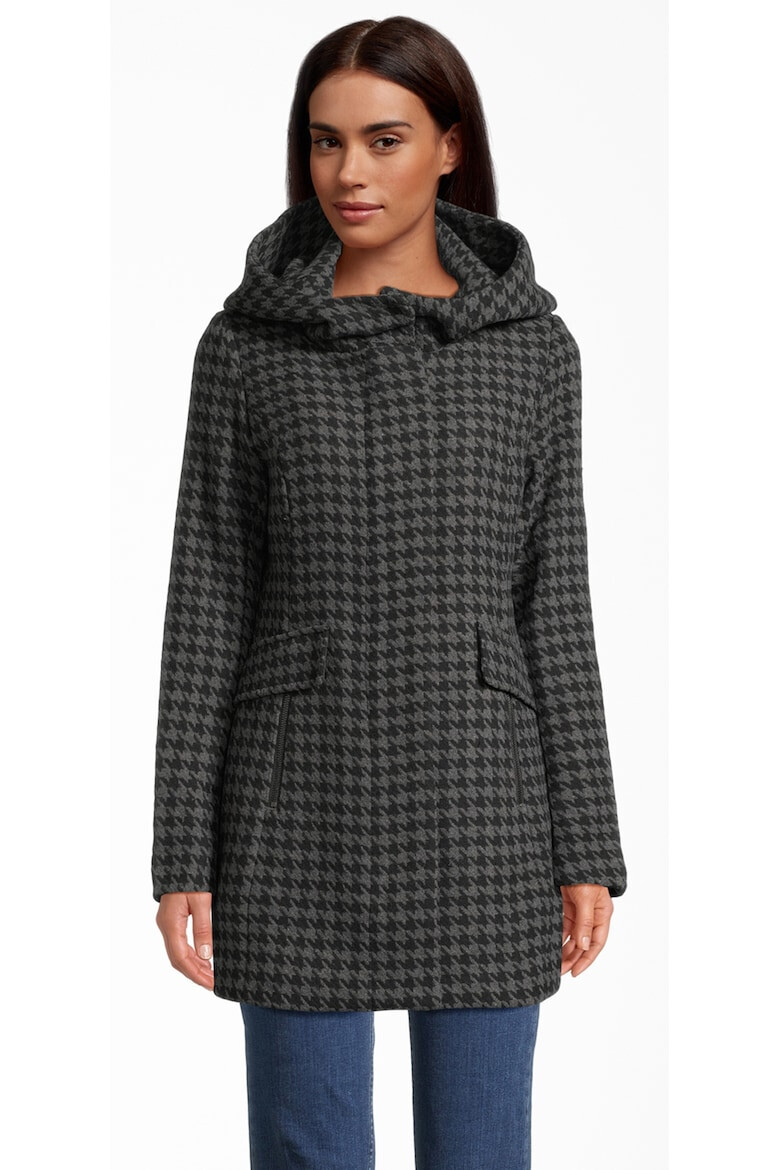 New View Haina scurta cu model houndstooth - Pled.ro