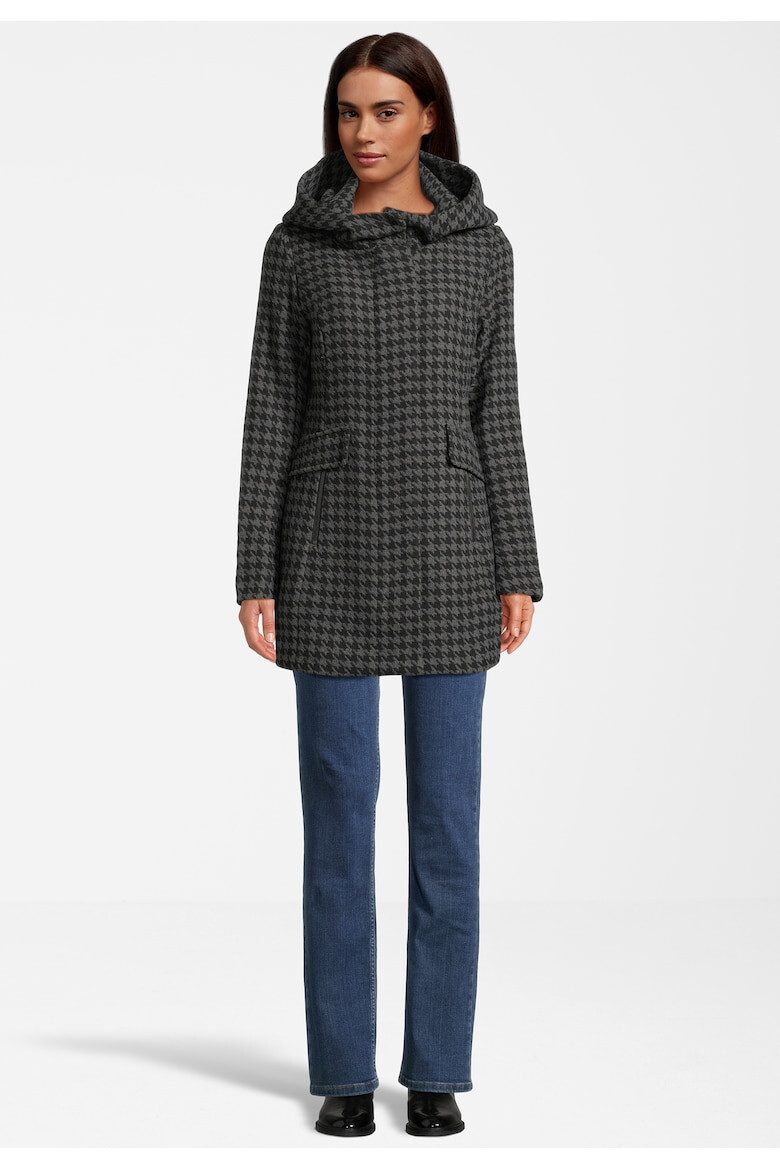 New View Haina scurta cu model houndstooth - Pled.ro