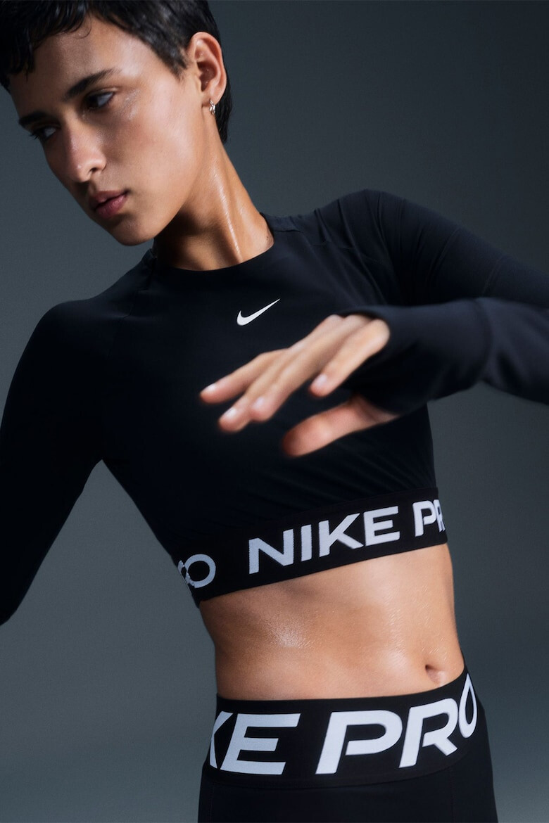 Nike Bluza crop pentru fitness Dri Fit Pro - Pled.ro