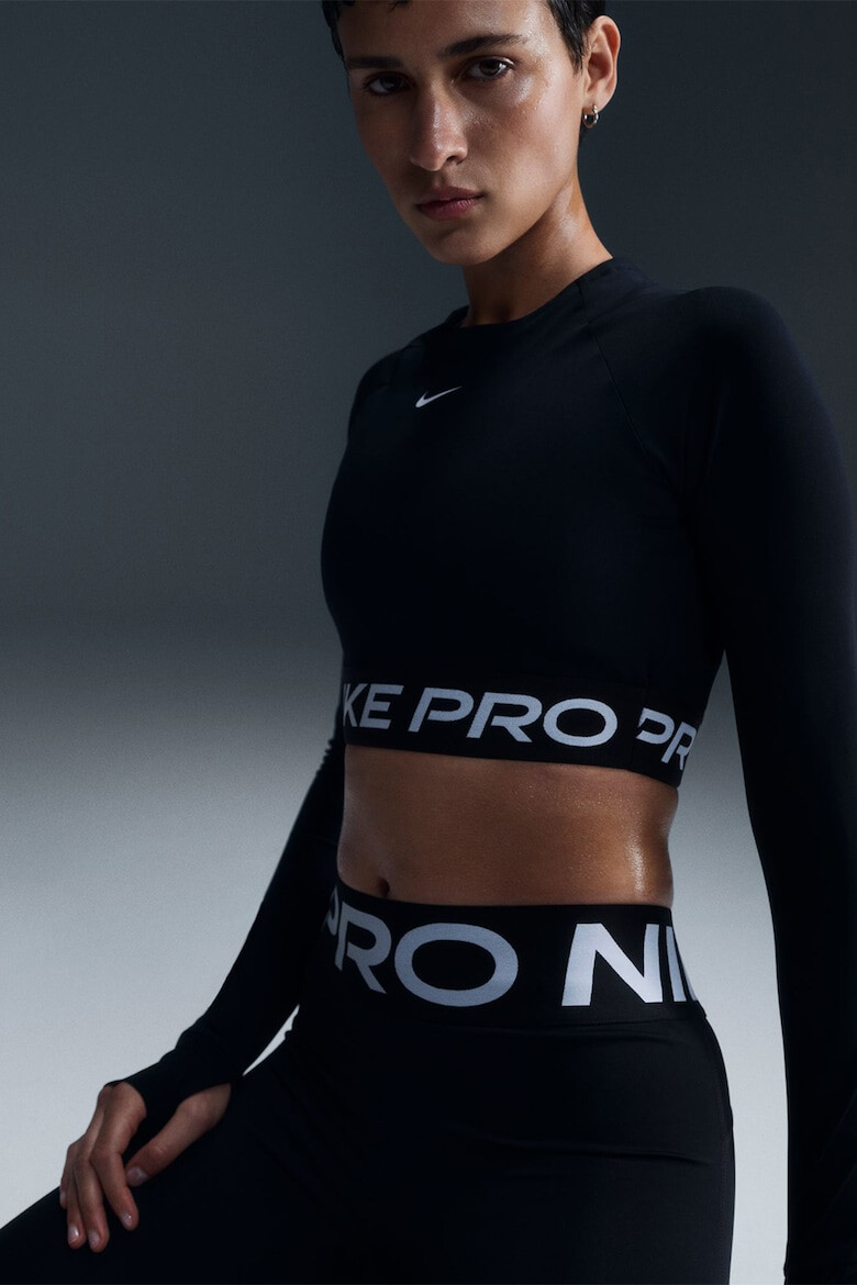 Nike Bluza crop pentru fitness Dri Fit Pro - Pled.ro