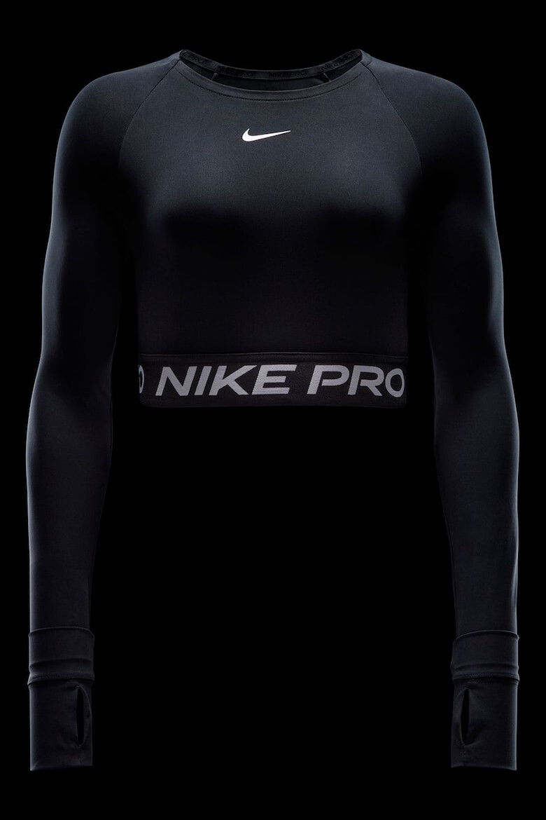 Nike Bluza crop pentru fitness Dri Fit Pro - Pled.ro