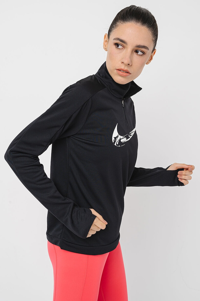 Nike Bluza de trening cu tehnologie Dri-FIT si fenta cu fermoar pentru alergare Swoosh - Pled.ro