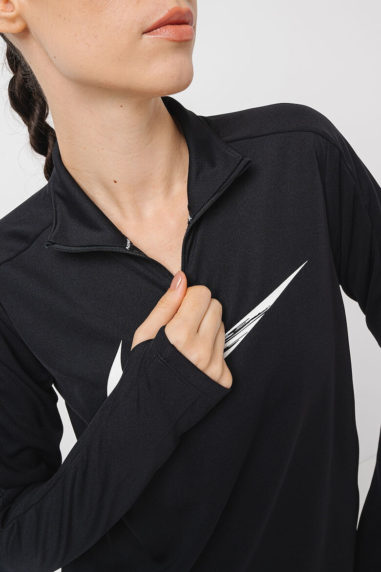 Nike Bluza de trening cu tehnologie Dri-FIT si fenta cu fermoar pentru alergare Swoosh - Pled.ro