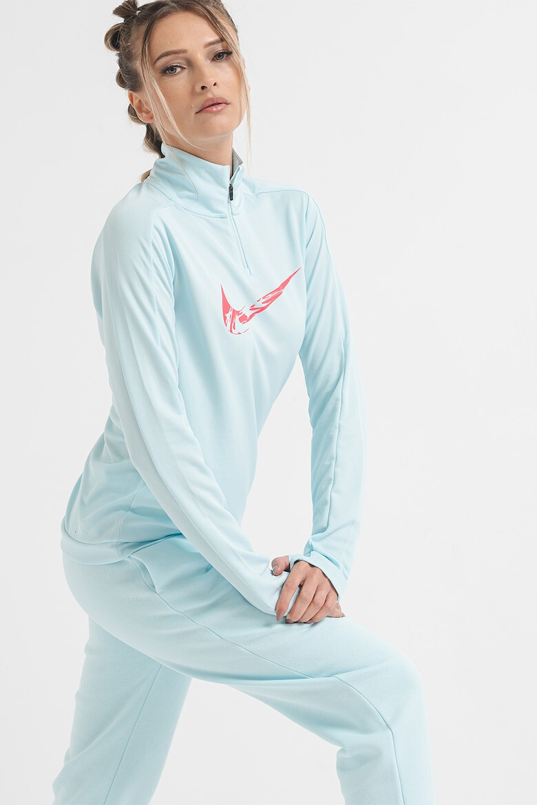 Nike Bluza de trening cu tehnologie Dri-FIT si fenta cu fermoar pentru alergare Swoosh - Pled.ro