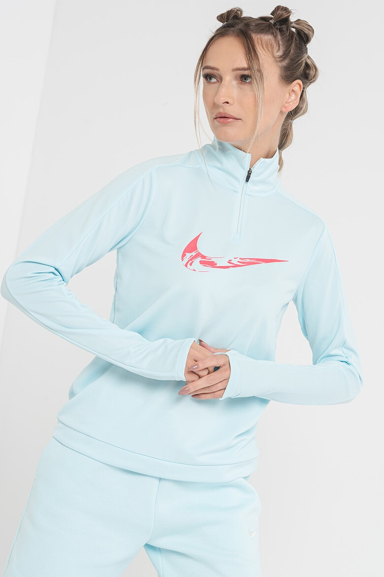 Nike Bluza de trening cu tehnologie Dri-FIT si fenta cu fermoar pentru alergare Swoosh - Pled.ro