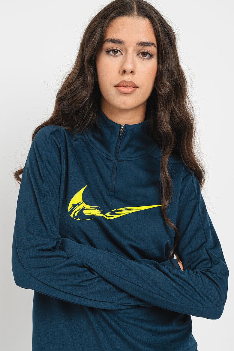 Nike Bluza de trening cu tehnologie Dri-FIT si fenta cu fermoar pentru alergare Swoosh - Pled.ro