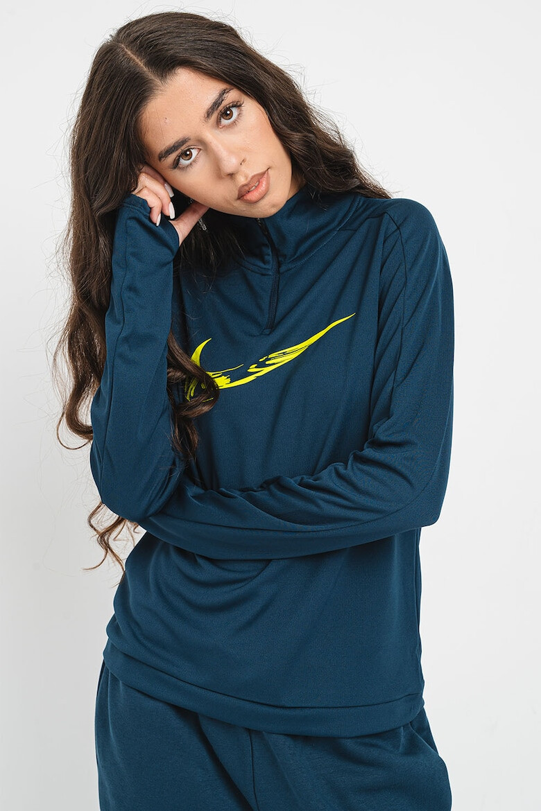 Nike Bluza de trening cu tehnologie Dri-FIT si fenta cu fermoar pentru alergare Swoosh - Pled.ro