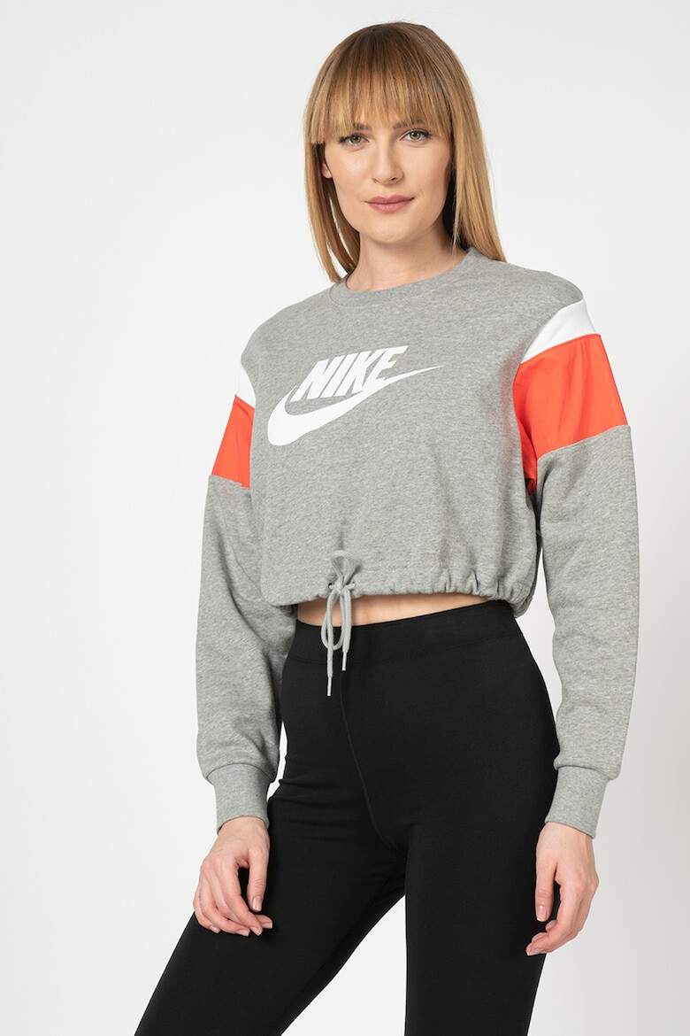 Nike Bluza sport crop cu imprimeu logo - Pled.ro