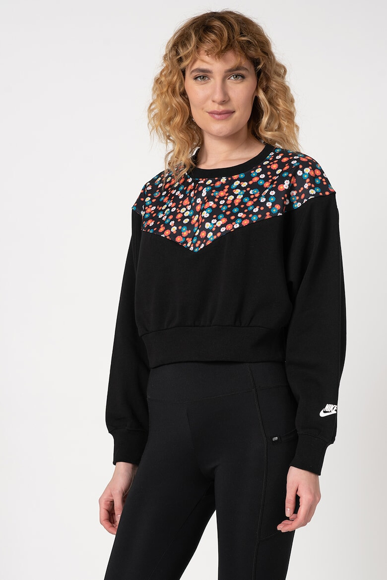 Nike Bluza sport crop cu model floral - Pled.ro