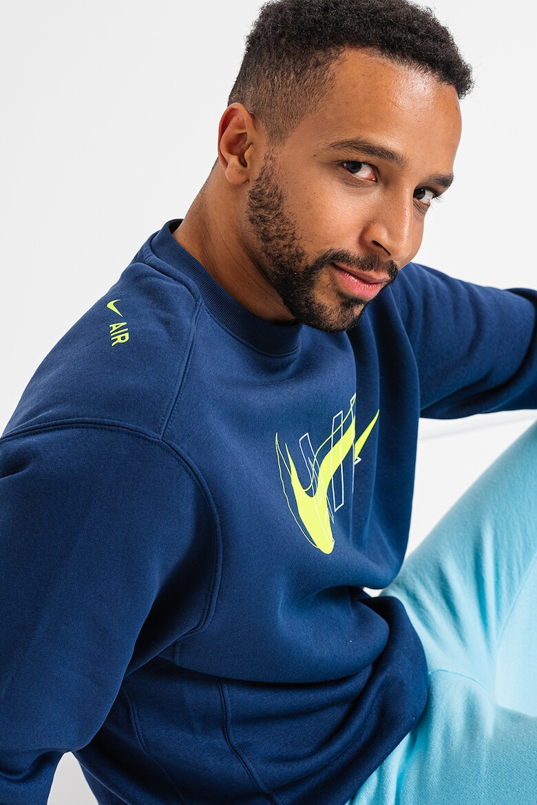 Nike Bluza sport cu decolteu la baza gatului si imprimeu logo contrastant Sportswear - Pled.ro