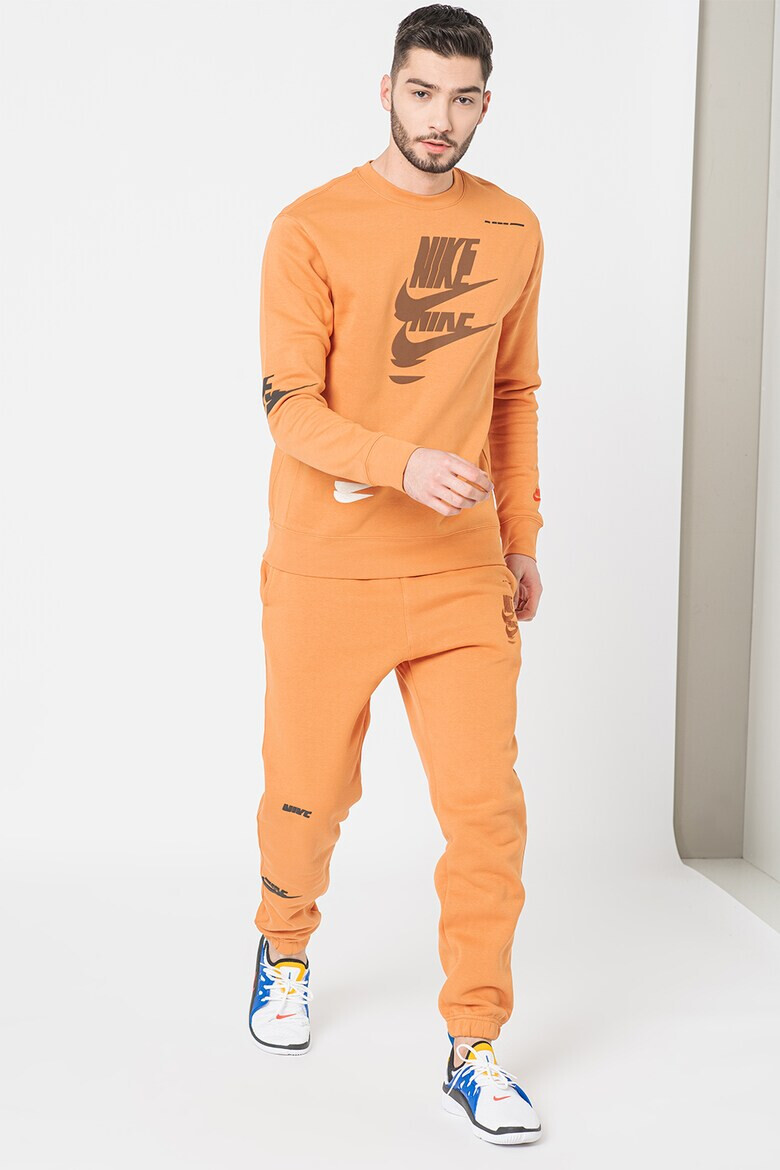 Nike Bluza sport cu decolteu la baza gatului si logo - Pled.ro