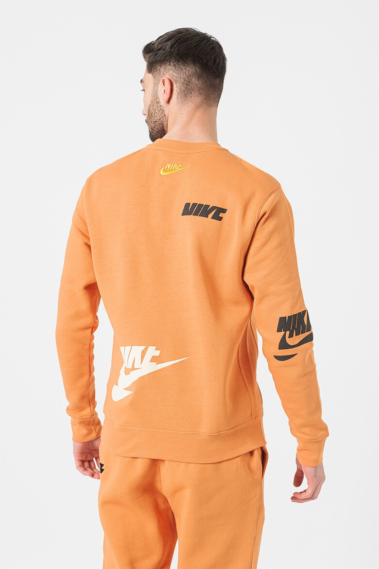 Nike Bluza sport cu decolteu la baza gatului si logo - Pled.ro