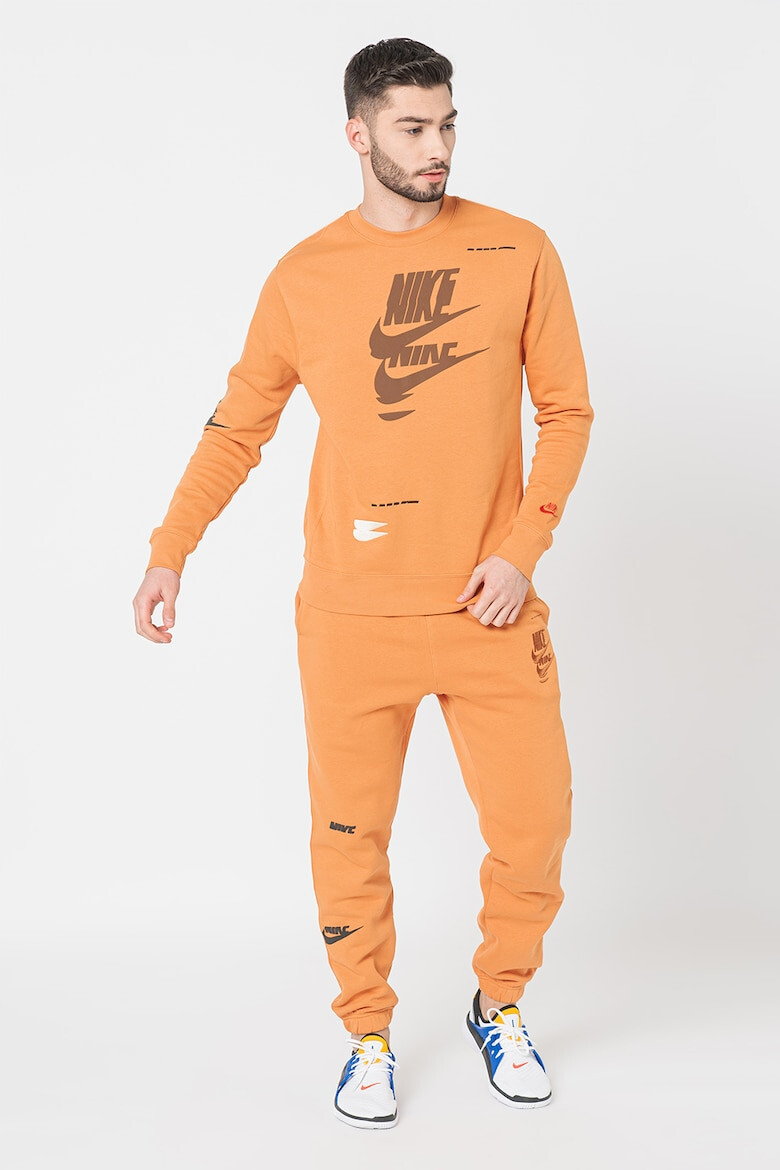 Nike Bluza sport cu decolteu la baza gatului si logo - Pled.ro