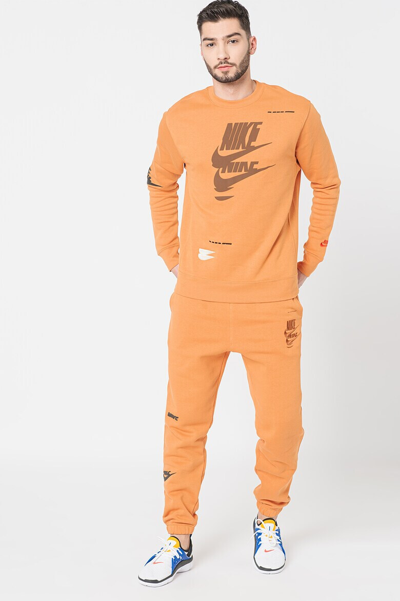 Nike Bluza sport cu decolteu la baza gatului si logo - Pled.ro