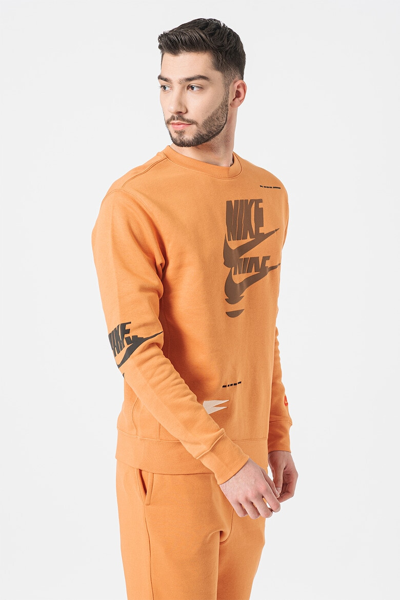 Nike Bluza sport cu decolteu la baza gatului si logo - Pled.ro