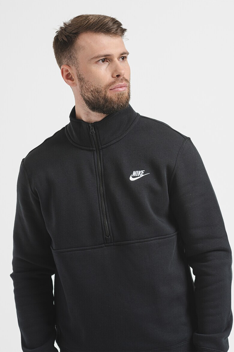 Nike Bluza sport regular fit cu fermoar scurt si logo brodat discret - Pled.ro