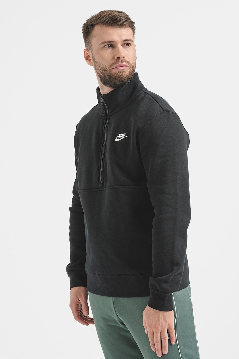 Nike Bluza sport regular fit cu fermoar scurt si logo brodat discret - Pled.ro