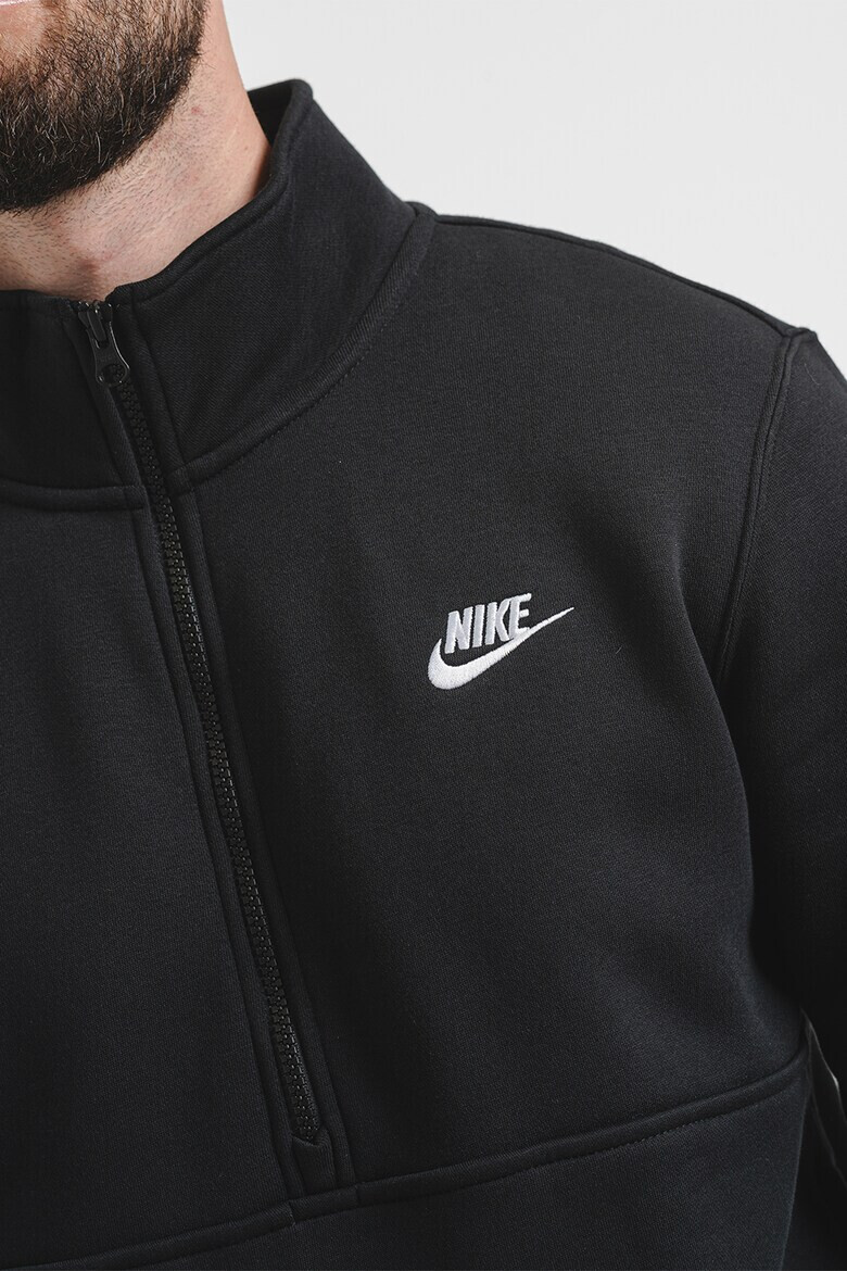 Nike Bluza sport regular fit cu fermoar scurt si logo brodat discret - Pled.ro