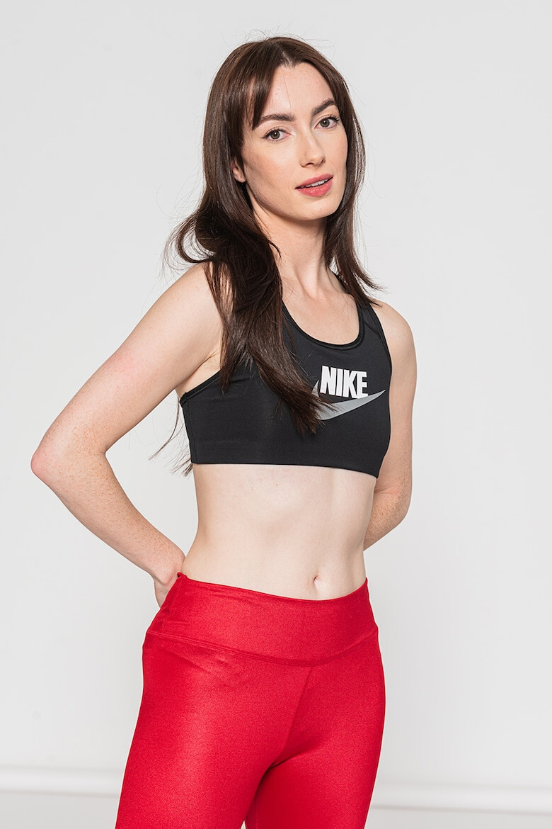 Nike Bustiera cu tehnologie Dri-FIt si imprimeu logo pentru fitness Swoosh - Pled.ro