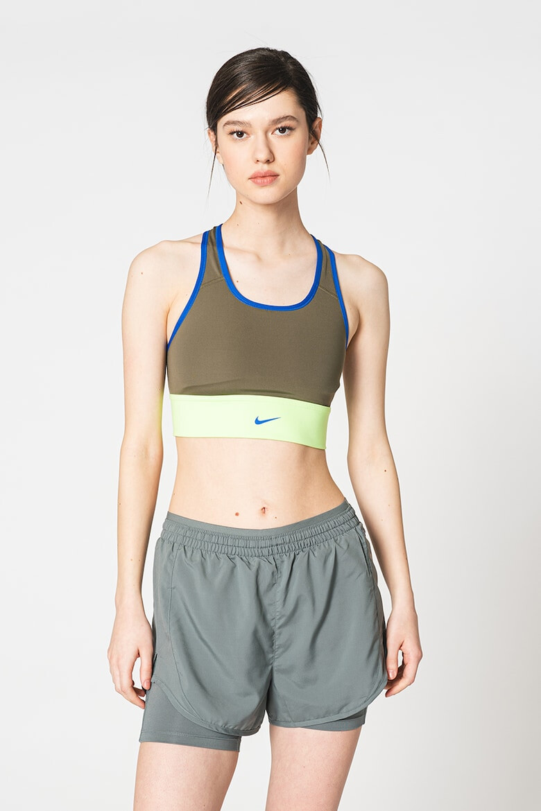 Nike Bustiera cu tehnologie Dri-FIT logo si spate decupat pentru fitness - Pled.ro