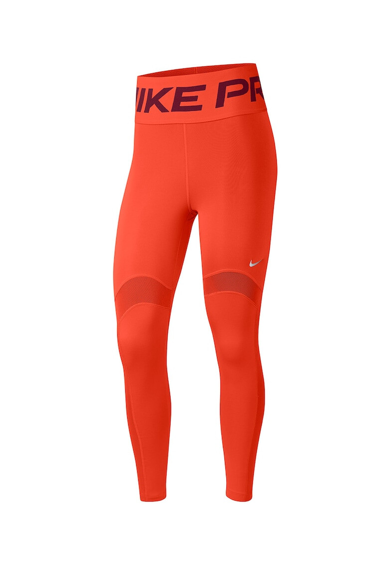 Nike Colanti crop cu insertii de plasa si tehnologie Dri-Fit pentru fitness - Pled.ro