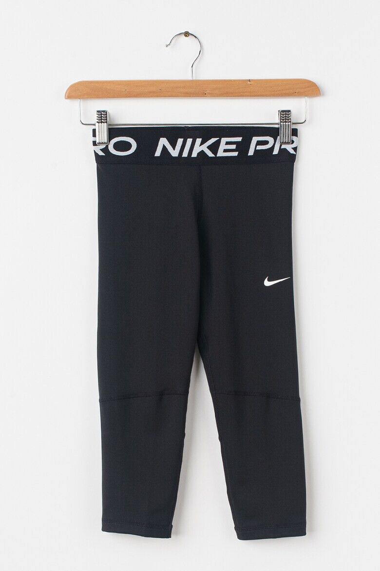 Nike Colanti capri cu banda in talie cu imprimeu text si tehnologie Dri-FIT pentru antrenament Pro - Pled.ro