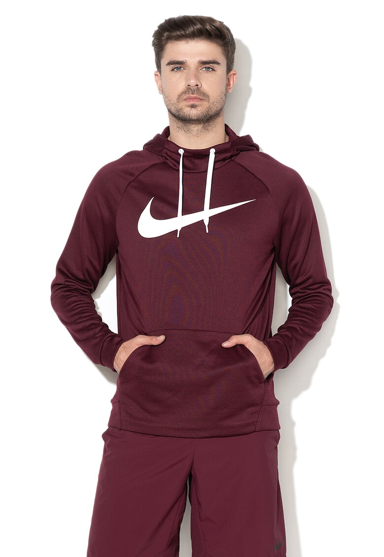 Nike Hanorac cu imprimeu logo si buzunar kangaroo Swoosh DRI-FIT - Pled.ro