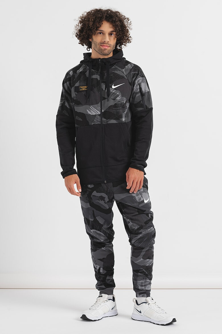 Nike Hanorac cu tehnologie Dri-Fit si imprimeu camuflaj pentru fitness - Pled.ro