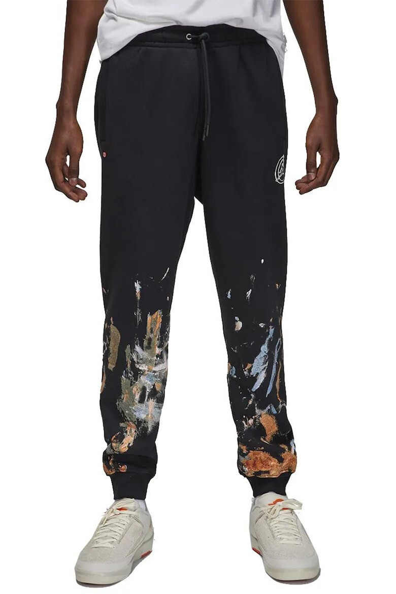 Nike Pantaloni de trening cu talie medie si model abstract pentru baschet - Pled.ro