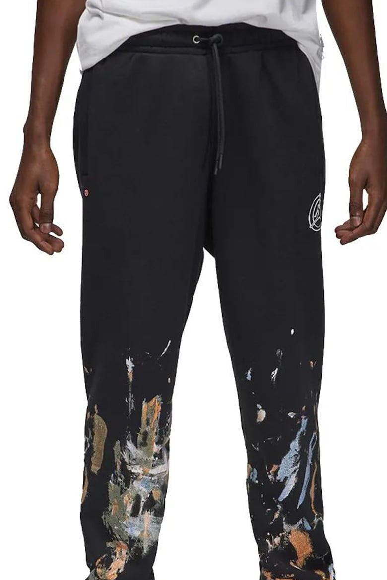 Nike Pantaloni de trening cu talie medie si model abstract pentru baschet - Pled.ro