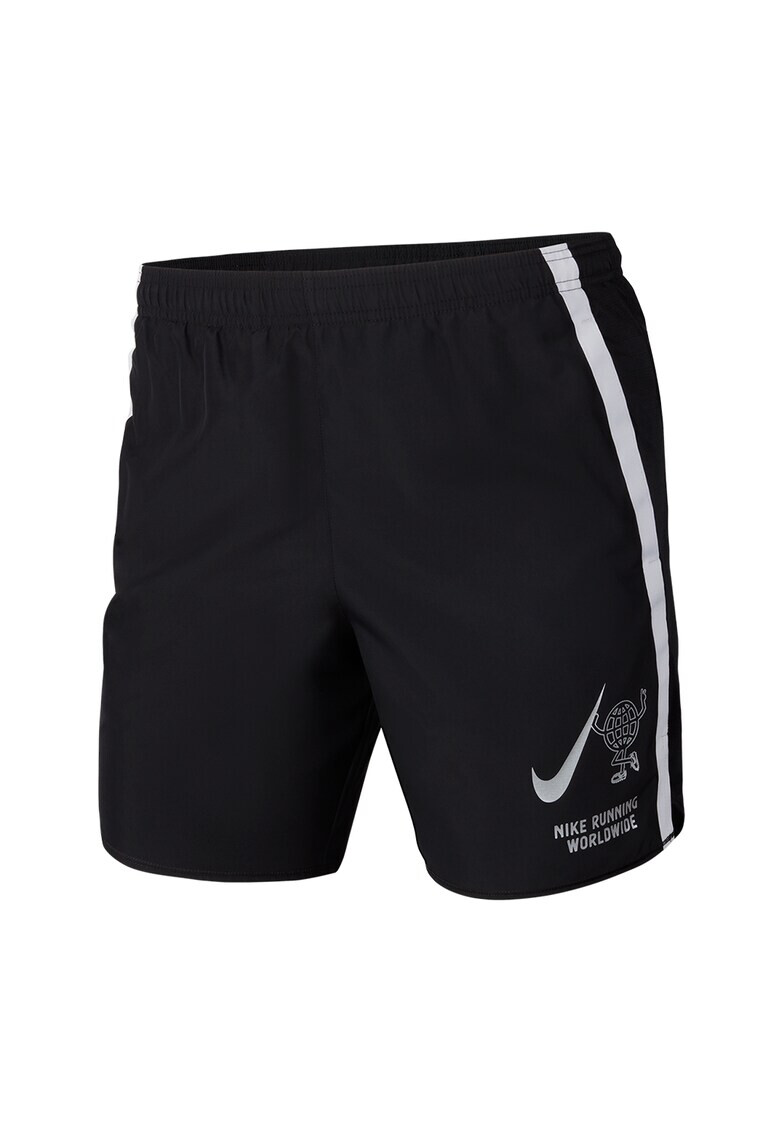 Nike Pantaloni scurti cu benzi laterale contrastante si Dri-FIT pentru alergare Challenger - Pled.ro