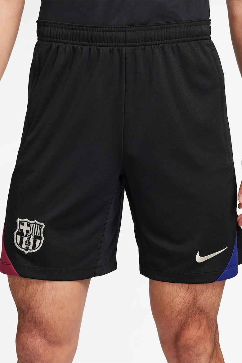 Nike Pantaloni scurti cu detalii logo si garnituri contrastante pentru fotbal FCB - Pled.ro