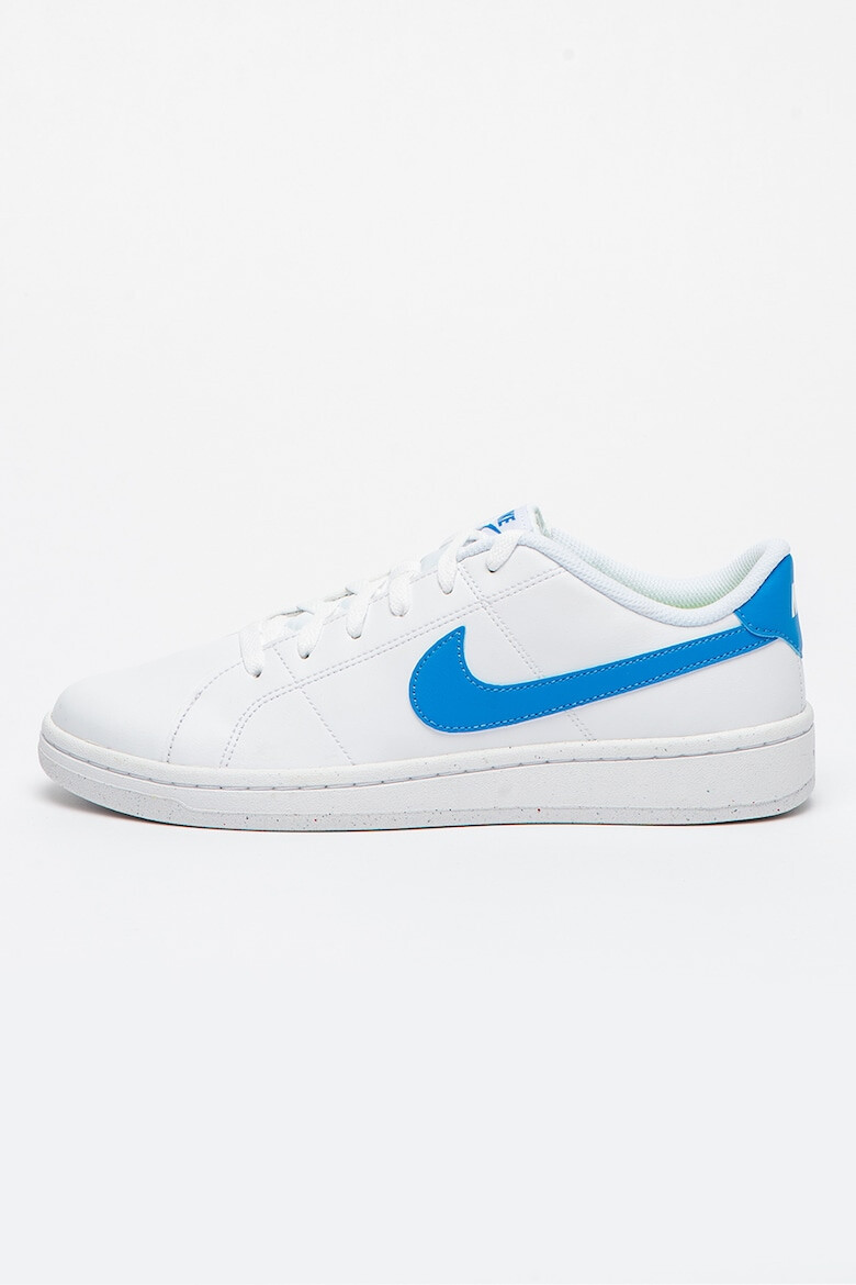 Nike Pantofi sport de piele ecologica cu logo Court Royale 2 Alb Albastru - Pled.ro