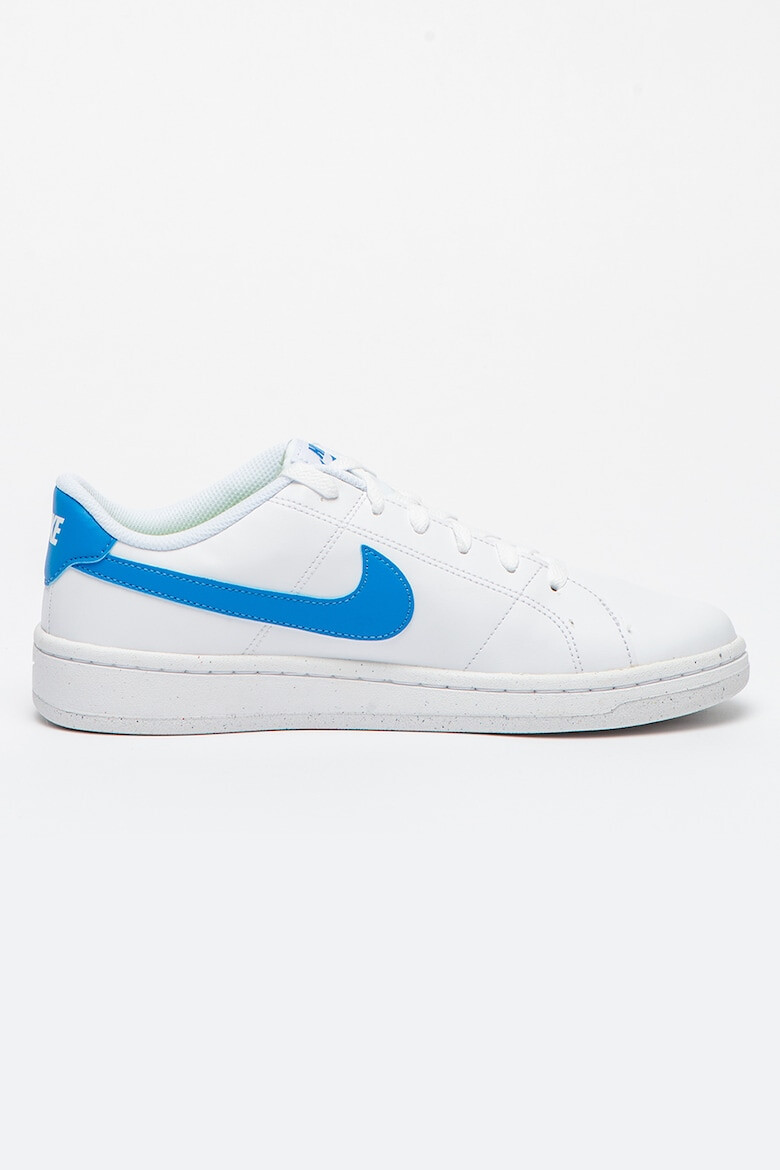 Nike Pantofi sport de piele ecologica cu logo Court Royale 2 Alb Albastru - Pled.ro