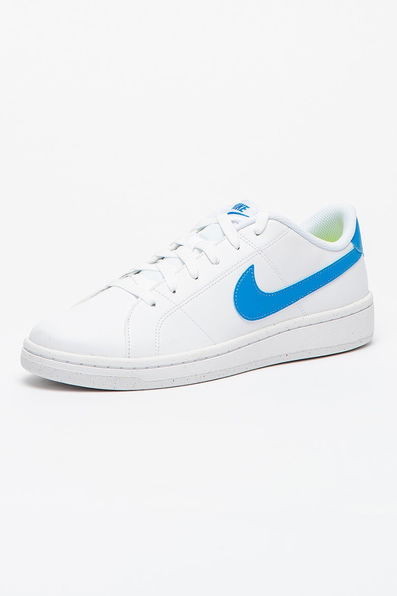 Nike Pantofi sport de piele ecologica cu logo Court Royale 2 Alb Albastru - Pled.ro