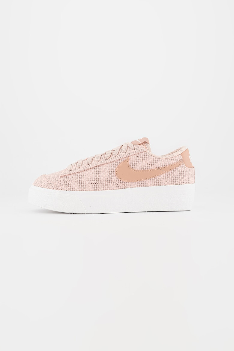 Nike Pantofi sport texturati de piele cu garnituri de piele Blazer Low Platform - Pled.ro