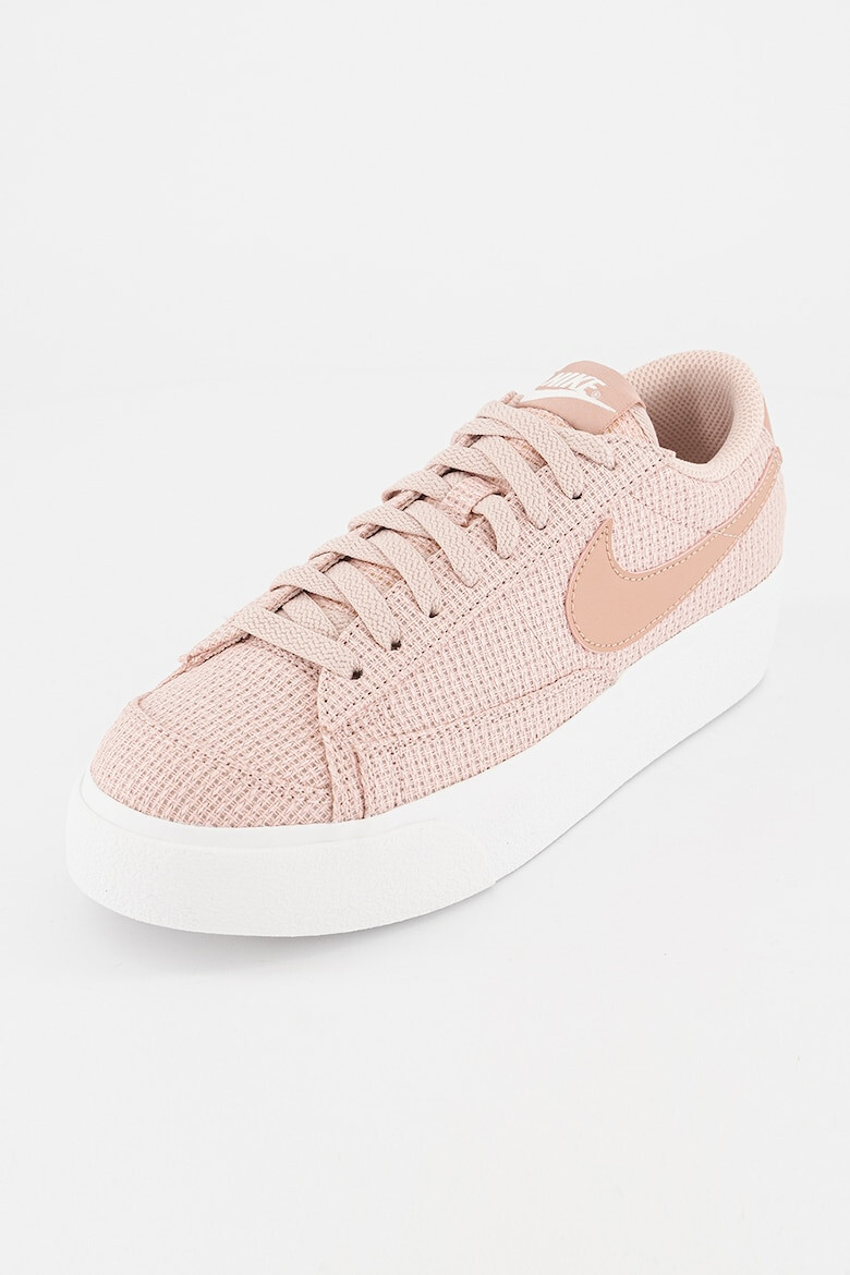 Nike Pantofi sport texturati de piele cu garnituri de piele Blazer Low Platform - Pled.ro