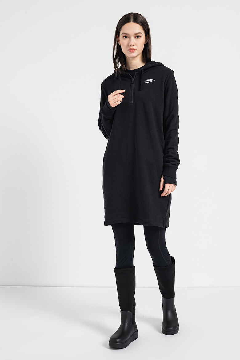 Nike Rochie-hanorac cu logo brodat si fermoar scurt - Pled.ro