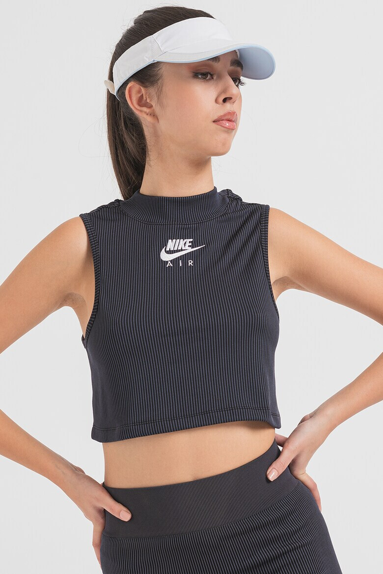 Nike Top crop cu imprimeu logo - Pled.ro