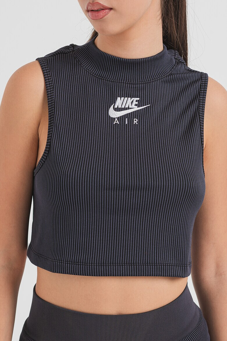 Nike Top crop cu imprimeu logo - Pled.ro